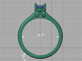 Помолвочное кольцо Four Prong Crossover Solitaire 5mm Stone 134986