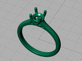 Помолвочное кольцо Four Prong Crossover Solitaire 5mm Stone 134986