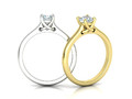 Помолвочное кольцо Four Prong Crossover Solitaire 5mm Stone 134986