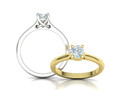 Помолвочное кольцо Four Prong Crossover Solitaire 5mm Stone 134986