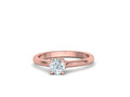 Помолвочное кольцо Four Prong Crossover Solitaire 5mm Stone 134986