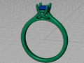 Помолвочное кольцо Four Prong Crossover Solitaire 5mm Stone 134986
