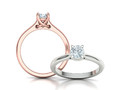 Помолвочное кольцо Four Prong Crossover Solitaire 5mm Stone 134986