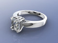 Помолвочное кольцо с бриллиантом Radiant Shape CAD Design CC118 115532
