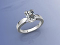 Помолвочное кольцо с бриллиантом Radiant Shape CAD Design CC118 115532
