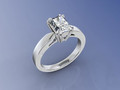 Помолвочное кольцо с бриллиантом Radiant Shape CAD Design CC118 115532