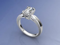 Помолвочное кольцо с бриллиантом Radiant Shape CAD Design CC118 115532