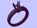 Помолвочное кольцо с бриллиантом Radiant Shape CAD Design CC118 115532
