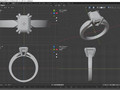 Помолвочное кольцо с бриллиантом Radiant Shape CAD Design CC118 115532