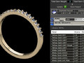 Набор помолвочных колец Diamond Halo с ремешком 6 мм 115516