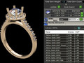 Набор помолвочных колец Diamond Halo с ремешком 6 мм 115516