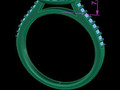 Набор помолвочных колец Diamond Halo с ремешком 6 мм 115516
