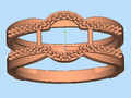 Кольцо-гарда для женщин с бриллиантами 134229