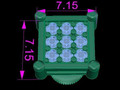 Серьги-гвоздики Cluster Square Diamond 161027