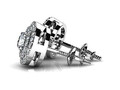 Серьги Double Halo 124933