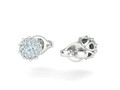 Серьги-гвоздики Круглые женские серьги с камнем 3мм model 139272