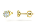 Серьги-гвоздики Круглые женские серьги с камнем 3мм model 139272