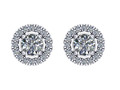 Круглые бриллиантовые серьги 181802