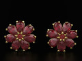 Серьги цветок бриллианты 562 106558