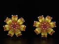 Серьги цветок бриллианты 562 106558