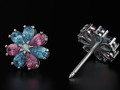 Серьги цветок бриллианты 562 106558