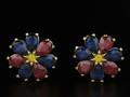 Серьги цветок бриллианты 562 106558