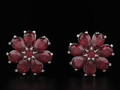 Серьги цветок бриллианты 562 106558