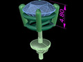 Серьга-пасьянс с 4 зубцами 6MM50 106308