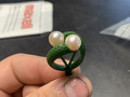Кольцо с жемчужными бриллиантами anello con perla thaiti diamanti AP27 138516