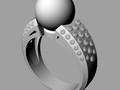 Кольцо с жемчужными бриллиантами anello co perla thaiti diamanti AP15 138517