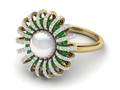 Женское жемчужное кольцо m визуализирует детали 84091