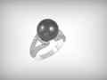 кольцо с жемчугом Mikimoto 3д 3д 176568