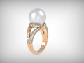 кольцо с жемчугом Mikimoto 3д 3д 176568