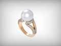 кольцо с жемчугом Mikimoto 3д 3д 176568