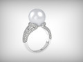 кольцо с жемчугом Mikimoto 3д 3д 176568