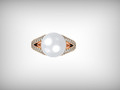кольцо с жемчугом Mikimoto 3д 3д 176568