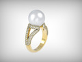 кольцо с жемчугом Mikimoto 3д 3д 176568