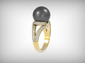 кольцо с жемчугом Mikimoto 3д 3д 176568