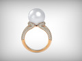 кольцо с жемчугом Mikimoto 3д 3д 176568