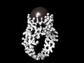 Кольцо Coral Black Pearl 44533