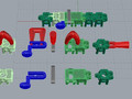 Бриллиантовый теннисный браслет 3MM Link 3D 105815