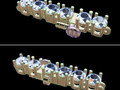 Бриллиантовый теннисный браслет 3MM Link 3D 105815