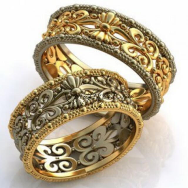 Ажурные венчальные кольца