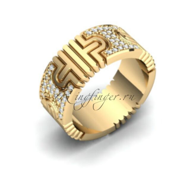 Стильные брендовые кольца для обручения с большим числом камней