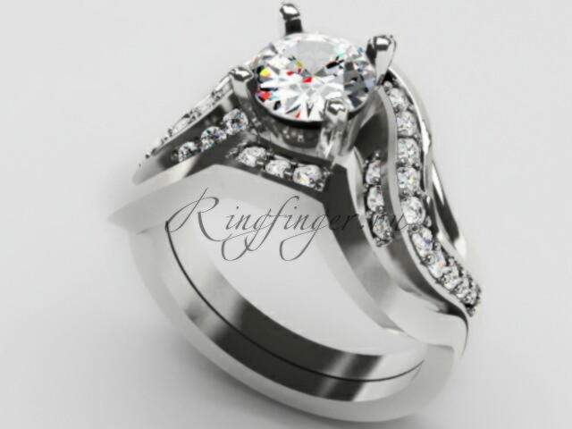 Двойное кольцо для венчания и помолвки - Царское великолепие