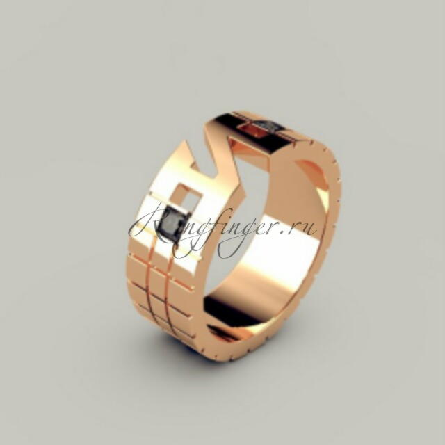 Мужское обручальное кольцо с оригинальным дизайном в виде ремня