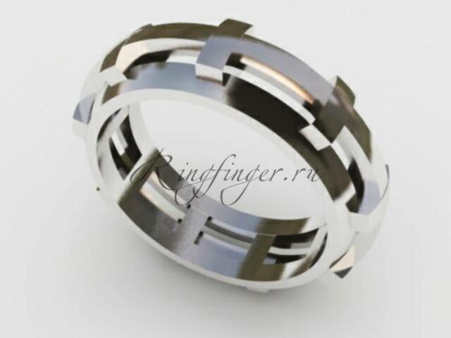 Тонкое обручальное кольцо для мужчин с дополнительным слоем