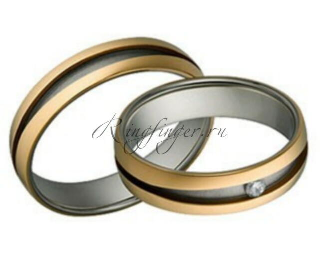 Тонкие необычные парные кольца для венчания