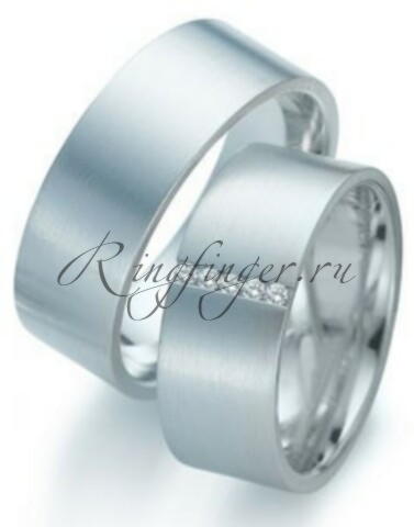 Плоские кольца для свадьбы классического типа