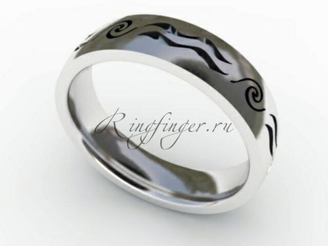 Кольца для свадьбы с египетским узором